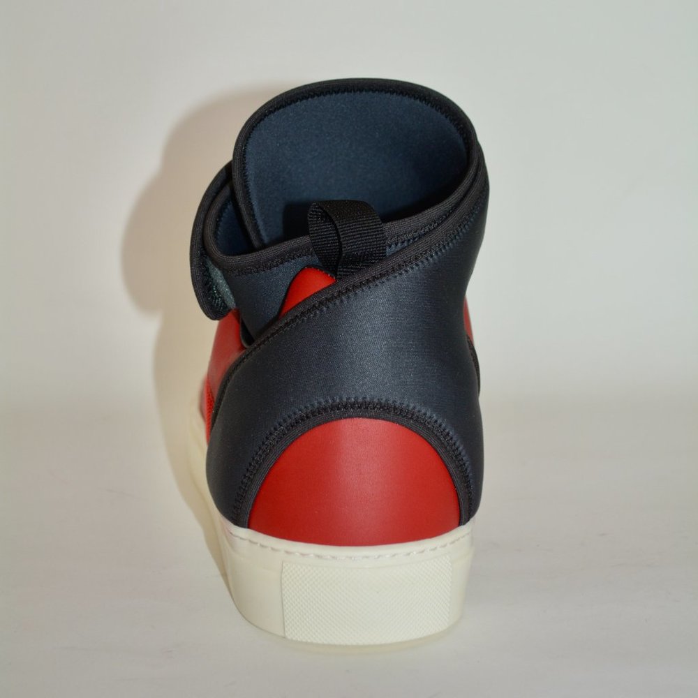 NWT BALENCIAGA MENS NEOPRENE STRAP HITOP LEATHER SNEAKERS US 41 EU 8 - Picture 8 of 10